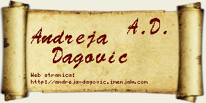 Andreja Dagović vizit kartica